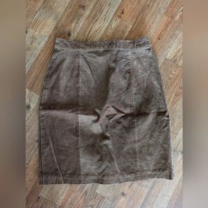 Vintage Suede leather skirt global identify size 7/8
